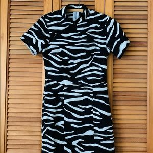 COLLUSION zebra print mini dress